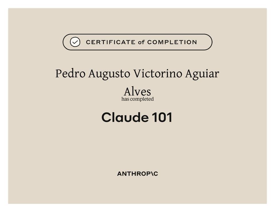 Certificado Claude 101