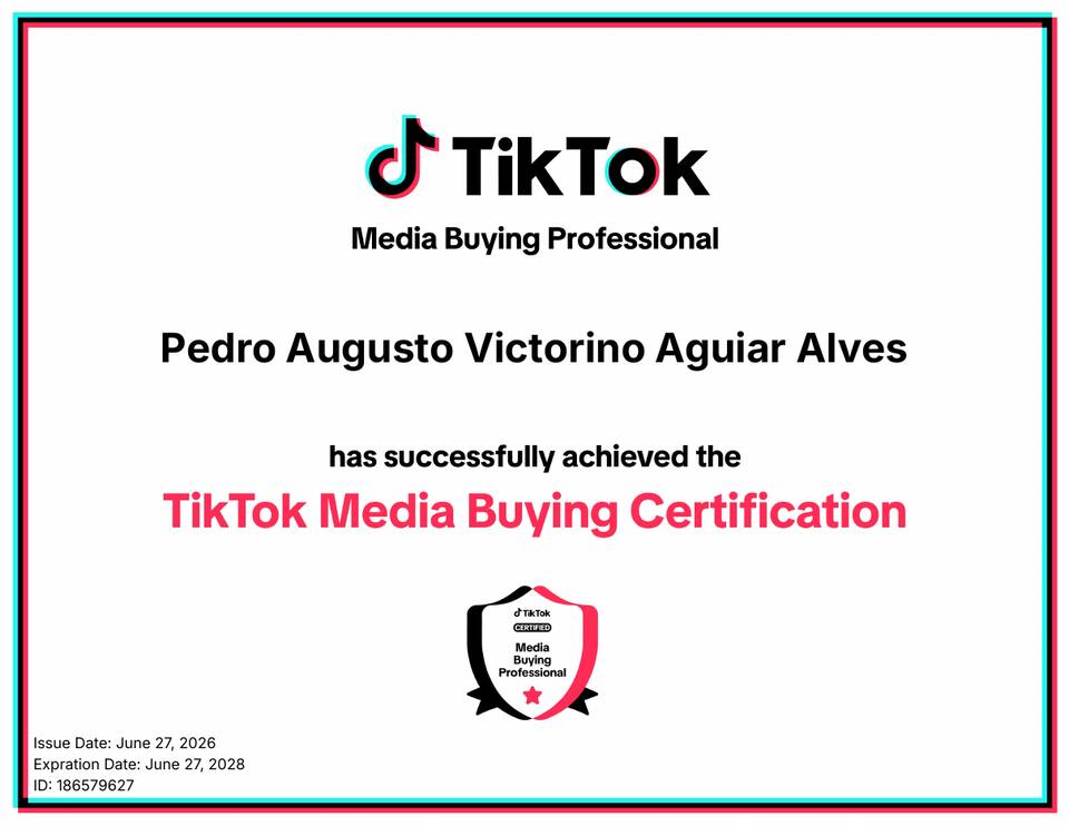 Certificado TikTok Media Buying