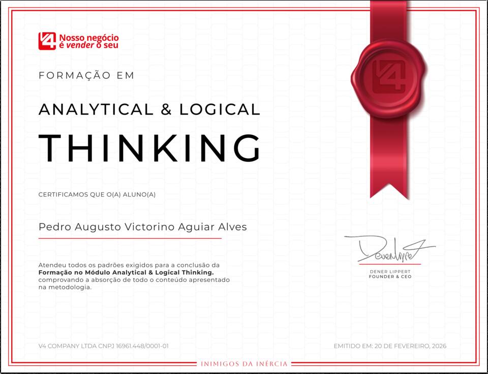Certificado V4 Foundation · Analytical & Logical Thinking