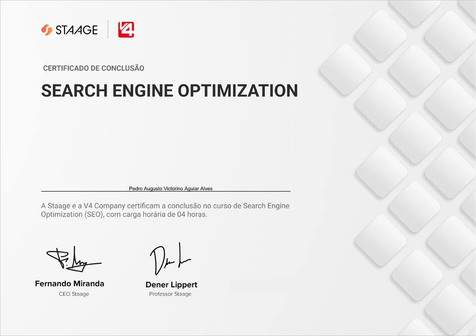 Certificado Search Engine Optimization